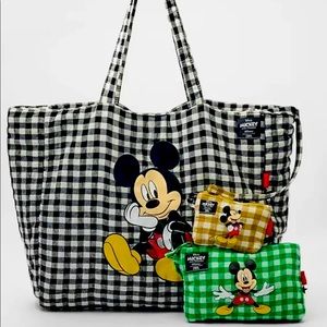 Zara Mickey Mouse © Disney Gingham Shopper Bag Original